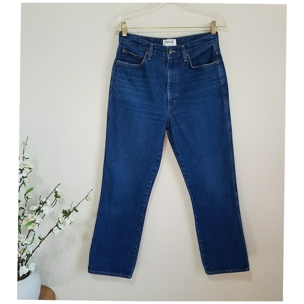 AGOLDE Pinch Waist High Rise Kick Jeans in Radio
